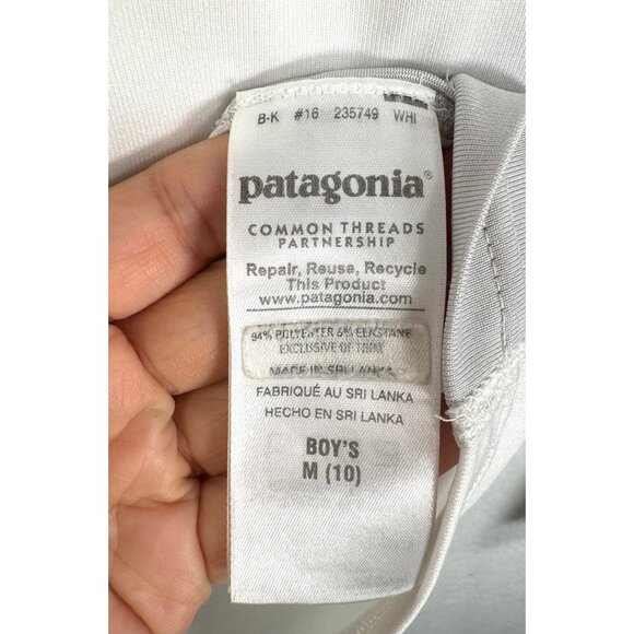 Patagonia kids base‎ layer shirt shark boys sz M(10) - Picture 7 of 9